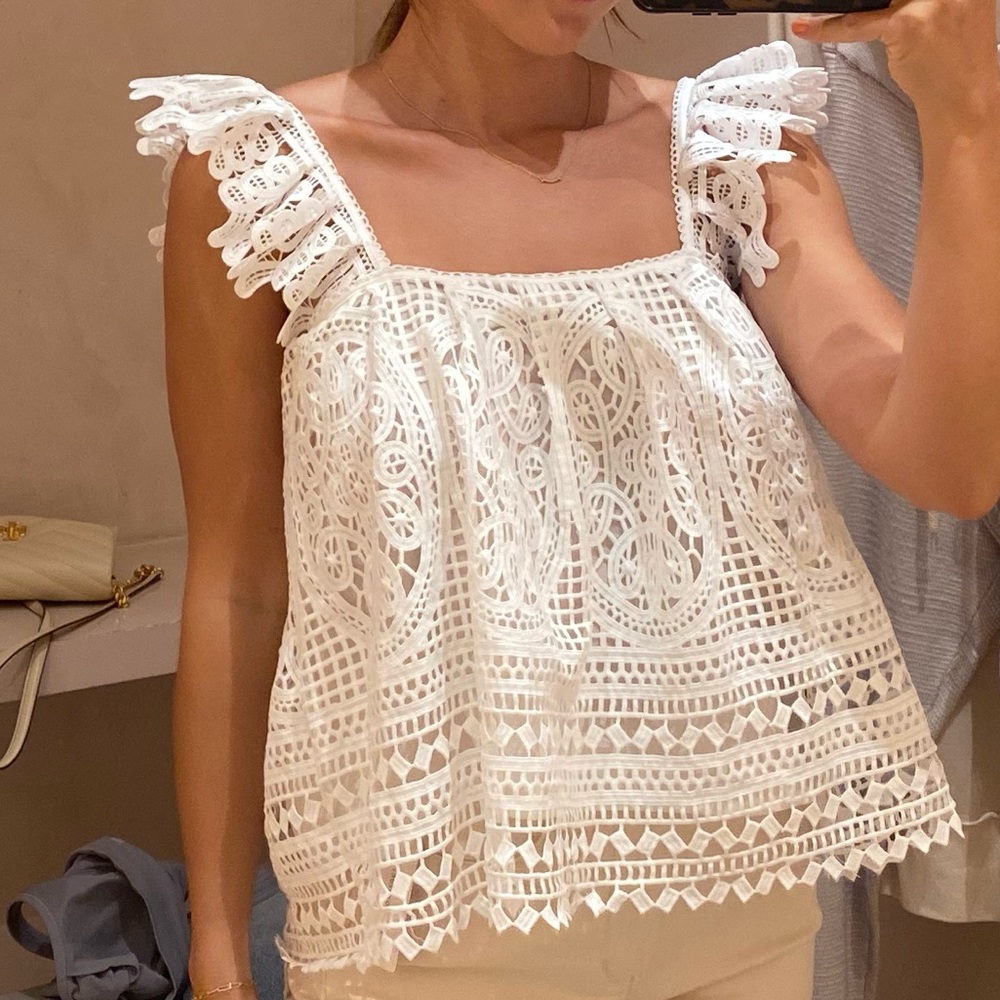 White Anthropologie top